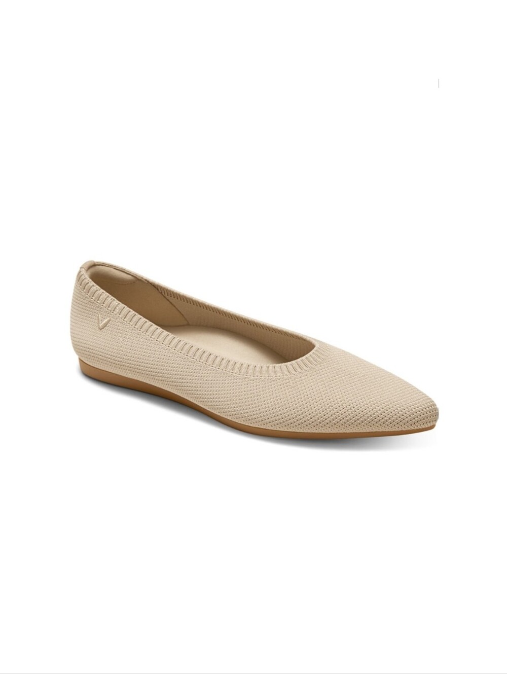 Vivaia Aria 5 Pointed-Toe Ballet Flats in Almond